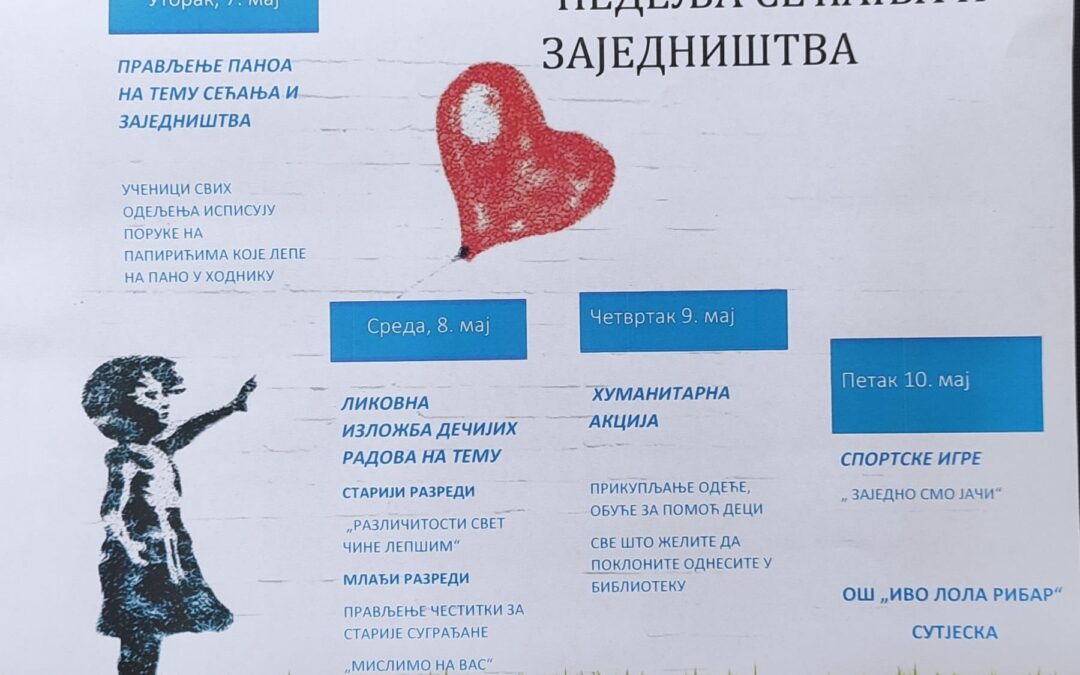 НЕДЕЉА СЕЋАЊА И ЗАЈЕДНИШТВА